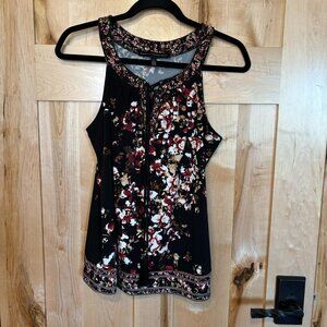 White House Black Market Floral Tank top